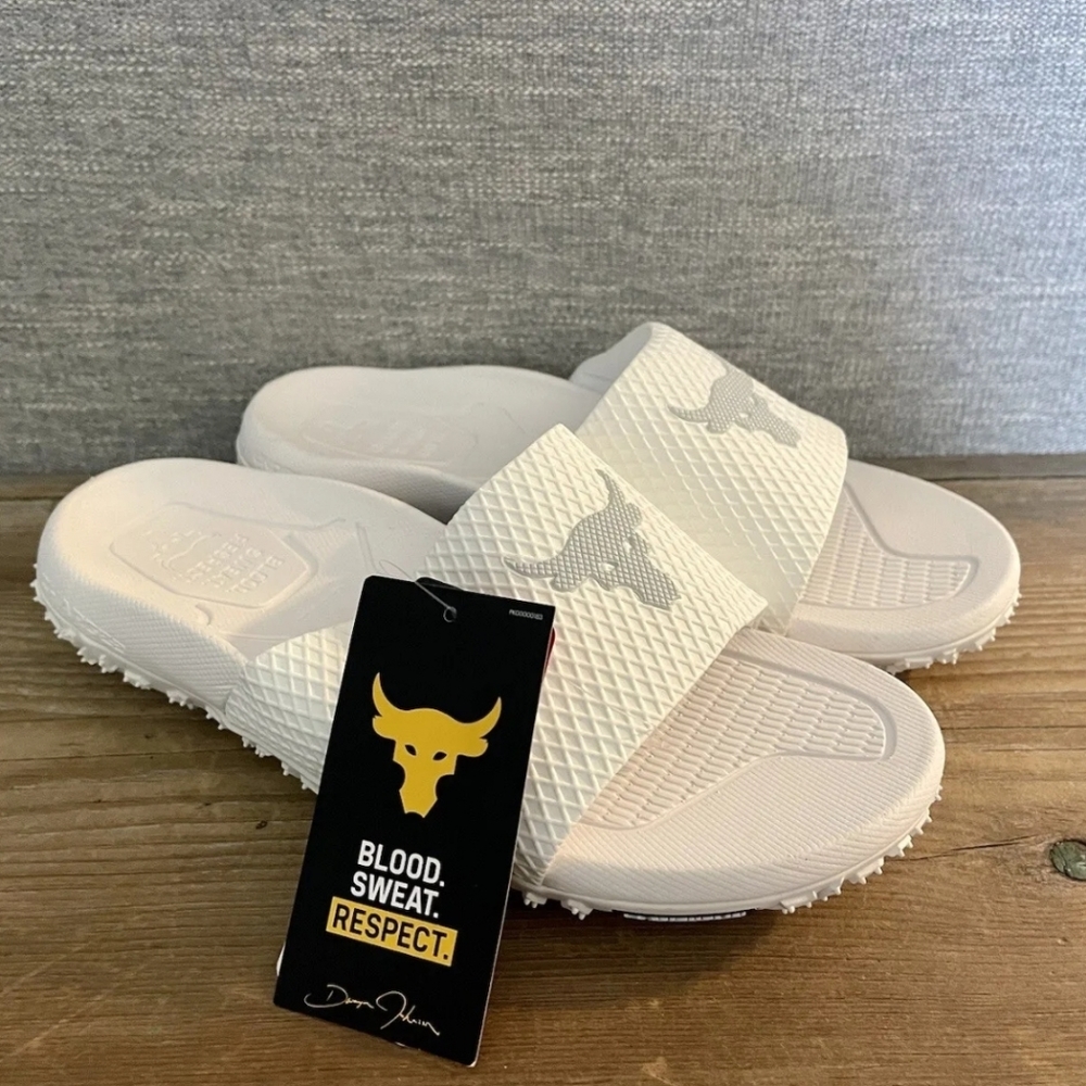 Under Armour Project Rock Slides Sandals Jordan Nike Adidas Gymshark Size 12